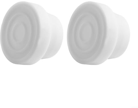 2-Pack Pool Ladder Bumpers for Inground Swimming Pools – Thick Rubber End Fits 1.90 ID Tubing, Non-Slip & -Resistant, White