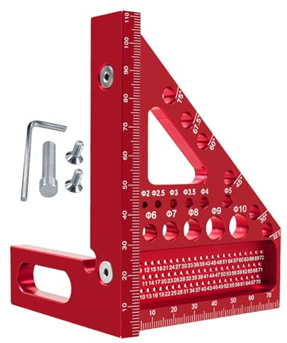 JINGLING Goniometro 3D per la lavorazione del legno, righello di misurazione multiangolo 3D - Righello per incisione ad alta precisione in lega di alluminio | Goniometri quadrati accurati, righello