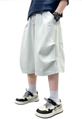 Pantalones Cortos Niño Baggy Elastico Cintura Verano Holgados Pantalon Jogger Shorts Niño Deportiva Casual Adolescente Chico Sweatpants