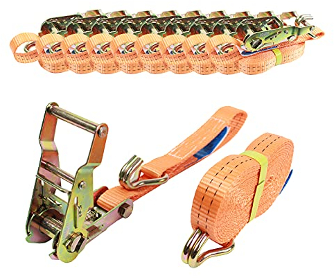 10 x Profi Ratschen Spanngurt Zurrgurt 2-tlg 5m 1,5to 1500kg Spanngurte TÜV/GS