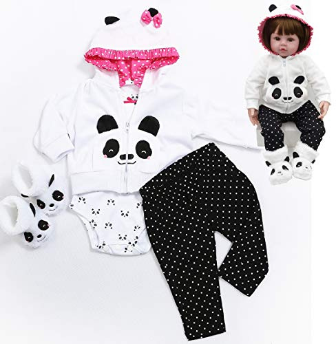 Reborn Baby Dolls Girl Clothes Panda Outfits for 22-24 inch Reborn Dolls