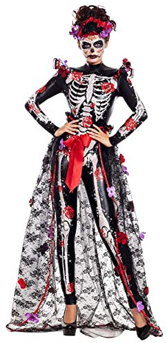 Party King Women's Rosas Day of The Dead Costume, Size XLarge