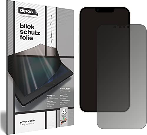 dipos I Blickschutzfolie kompatibel mit Apple iPhone 13 mini Display-Schutzfolie matt mit 4-Wege Sichtschutz-Effekt