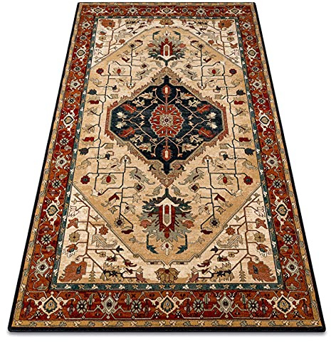 Wollteppich POLONIA SERAPI, traditionelle Teppiche, für das Schlafzimmer, Wohnzimmer, Leuchtend Rubin 235x350 cm