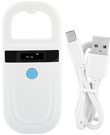 Tier-Chip-Lesegerät mit 0,91-Zoll-OLED-Display, Haustier-Mikrochip-Scanner, 128-teiliger Informationsspeicher