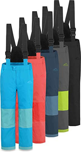 normani Kinder-Skihose mit abnehmbaren Hosenträgern Thermohose Winterhose Schneehose für Junge und Mädchen gefüttert - Wasserdicht: Wassersäule 11000 mm Winddicht