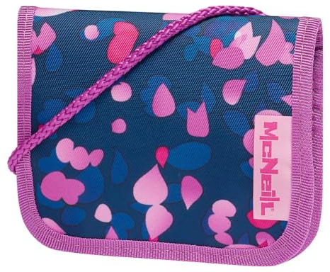 McNeill Brustbeutel Dream für Kinder – Geldbeutel zum Umhängen mit Klettverschluss, Reißverschlussfächern & Klarsichtfach – Ideal für Schule, Ausflüge und Reisen – 12 x 10 cm