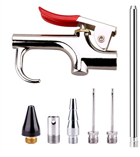 Lot de 7 souffleurs de compresseur d'air 90 psi, pistolet à air comprimé 6,35 mm, accessoire de nettoyage de la poussière