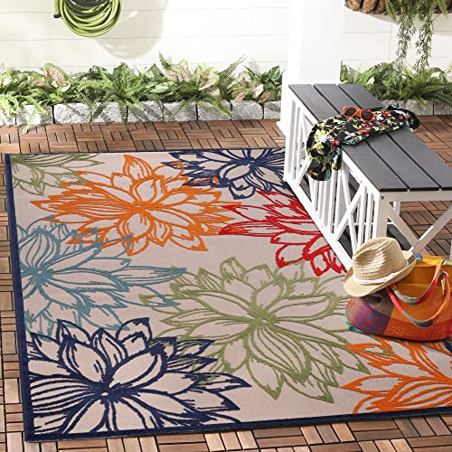 Impression Outdoor Teppich Wetterfest - Balkon Teppich Wasserabweisend - Teppich für den Innen und Außenbereich, Terrasse, Garten, Wohnzimmer, Bad oder Küche - Multi, 160 x 230 cm