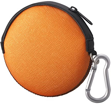 OneJoy Münztasche,Geldbörse, kleine Kleingeldbörse, wasserdicht mit Neopren-Reißverschlusstasche, leichte, runde Tragetaschen und Geldbörsen mit Clip, perfekt für Ihren Stil., Orange