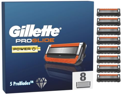 Gillette ProGlide Power, Pour Homme, 8 Recharges De Lames, Pour Un Rasage Confortable