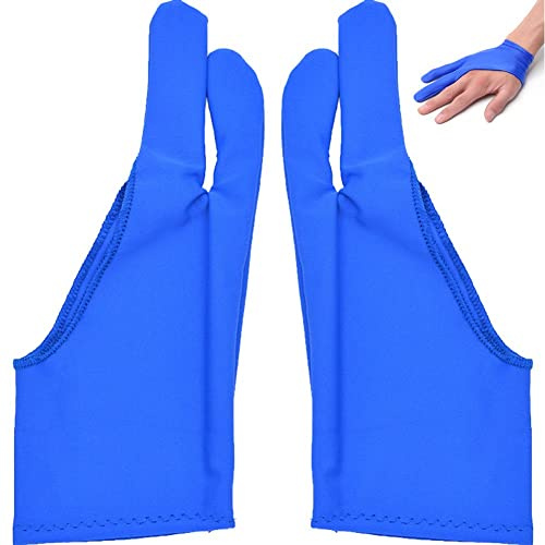 Stakee Two-finger Drawing Glove Anti Pollution Gloves Artist Drawing Glove Right Left Hand Glove for Drawing Tablet