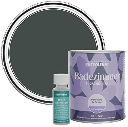 Rust-Oleum Green Water-Resistant Bathroom Tile Paint in Satin Finish - After Dinner 750ml