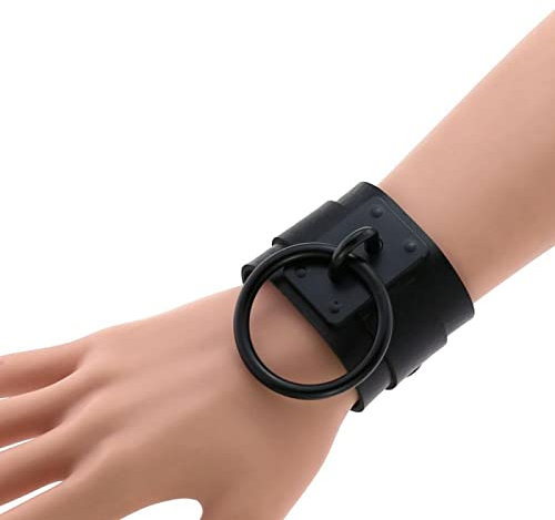 Bysonglezai Armbänder Damen Armband Frauen Geschenk Mädchen Cosplay Männer Schwarz Leder Nietenarmband Punk Armband Goth Manschette Armband Gothic Niet Schnalle Armbänder Für Frauen Gopunk-15