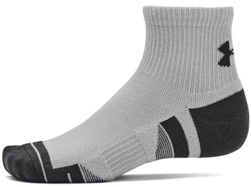 Under Armour Unisex UA Performance Tech 3pk Qtr, funktionale Sportsocken, knöchelhohe Kompressionssocken mit Mittelfußstütze im 3er-Pack