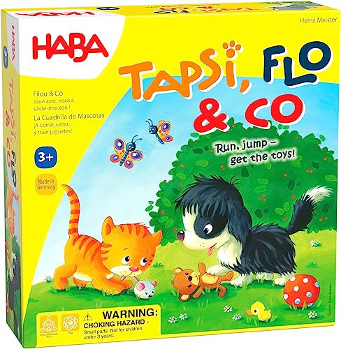 HABA Tapsi Flo and Co Colour Dice Game for Kids | Fun Wooden Animal Game for Early Learning | Family Board Game for 2–4 Players Ages 3 Plus | Engaging Matching Activity for Children and Parents