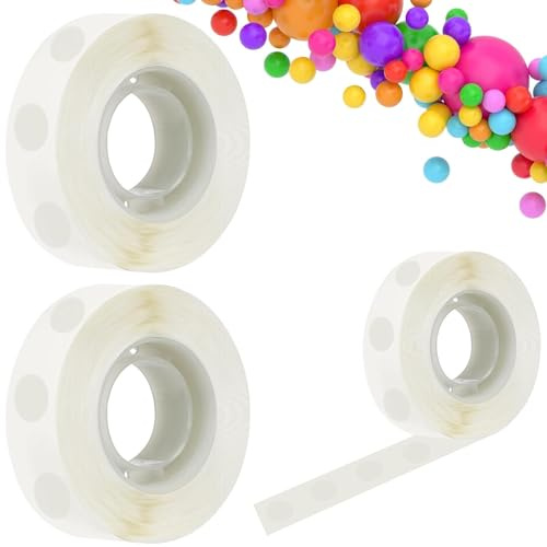 100 PCS Balloon Glue Dots, Removable Balloon Sticky Spots,Extra Strong Glue Dots Double Sided for Birthday Party Wedding Christmas Decorations and DIY Scrapbooking Craft