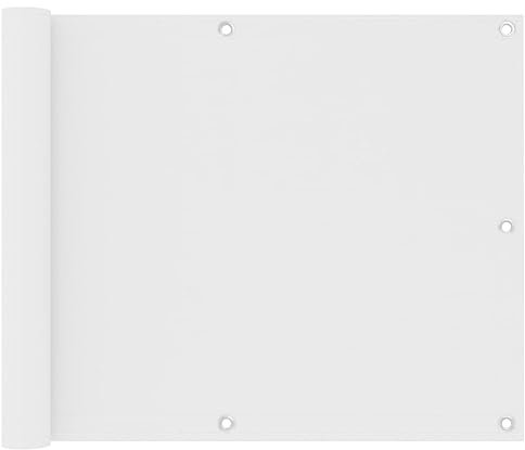 RAUGAJ Balkonsichtschutz, weiß, 75 x 400 cm, Oxford-Stoff, Artikelfarbe: Weiß