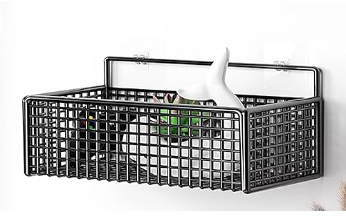 Mumusuki Hängender Wandkorb Zum Organisieren, Wandmontierte Küchenkörbe aus Metall, Draht-Aufbewahrungskorb über der Schranktür, Organizer für Küche, Badezimmer, Dusche