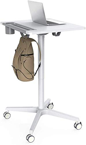 PeNbO Boden-Rednerpult, Vortrags-, Rede- und Lehrplattform, mobiler Laptop-Wagen, Stehbüro, Nachttisch, Sofa, Couch, Liegesessel, Tablett, Büromöbel, Weiß