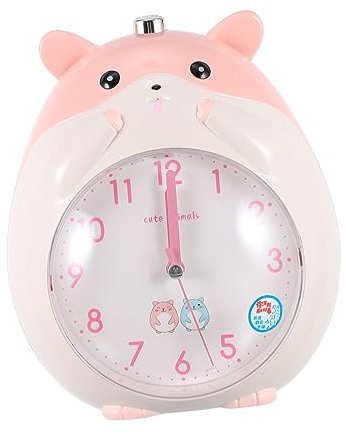 LIFKOME Kleiner Hamster Wecker Antikes Dekor Schreibtischwecker Stille Tisch Uhr Kinderuhr Digitaler Wecker Licht Wecker Reise Wecker Büro Uhr Studentische Nutzung Nachttischuhr Stumm Abs