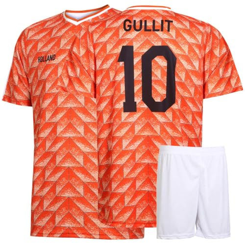 EK 88 Fußball Trikot Set Gullit - Niederlande - Orange - Kinder und Erwachsene - Jungen - Herren - Sportsachen - Geschenke - Sport t Shirt - Sportbekleidung
