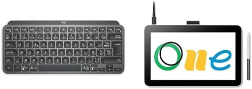 Logitech MX Keys Mini Minimaliste Clavier sans Fil Illuminé + Tablette de Dessin Wacom One 12 avec écran 11,6” Full HD 99% sRGB Stylet à résonance électromagnétique sans Pile ni Batterie Inclus