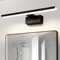Homefire Lampe de miroir LED pour salle de bain – 60 cm Lampe de miroir noire pour salle de bain, lampe murale étanche IP44, applique murale moderne neutre 4000K