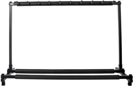 Buhelyc Multi-Kopf-Gitarrenständer, Metallgitarren Display Stand Rack, Faltbares Design, für Akustik, E-Gitarre, Bassgitarre, Geschenk, Einfach Zu Lagern, Schwarz