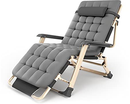 Sonnenliege Chaiselongue, klappbarer Liegestuhl, Garten-Outdoor-Camping-Loungesessel, verstellbare Rückenlehne mit Kissen für Außenterrasse, unterstützt Rasen, Stuhl