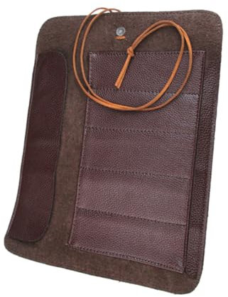 OFFSCH Rolltasche Kunstleder Werkzeugtasche Mit Mehrfachfächern Tragbare Aufbewahrungstasche Für Schnitzmesser Und Schneidewerkzeuge Organizer Für Handwerker