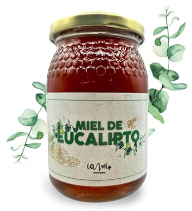 IAMI Miel Cruda de Eucalipto 500 g | Miel de la Sierra de Espadán | Recolectada por apicultores de Castellón | Elaboración artesanal | Sabor y aroma intensos | Para desayunos e infusiones