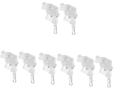 MAGICLULU 4 Sätze Steuerkopf Für Jalousien Netz Bausatz Flacher Zauberstab Kippmechanismushaken Zubehör Für Niedrigschienenjalousien Einstellbar Doppelt Film Sehen Transparent 2 Stück * 4