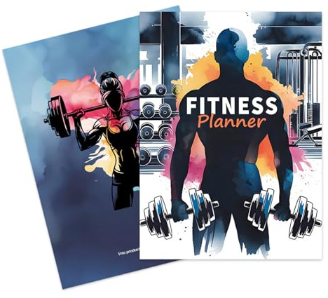 Planificateur de fitness – Planificateur d'entraînement pour le suivi quotidien du fitness et de l'homme | nutrition et entraînement avec calendrier d'exercices | Tracker guidé