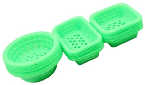 INOOMP 15stücke Miniatur-aufbewahrungskorb Für Puppenhaus Minikörbe Aus Abs-Material Korbmodell Im Maßstab Passend Für Puppenhaus-Dekoration Und Organisation