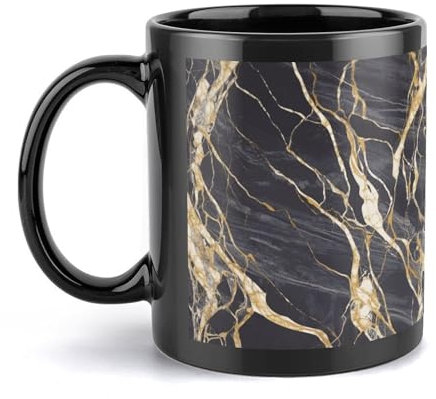Marmor-Keramiktasse, große Kaffeetasse mit Griff, einzigartiger Stil für jede Küche, personalisierbar, lustige Latte-Tasse, ideal für Tee, heiße Schokolade, für Männer, Frauen, Büro