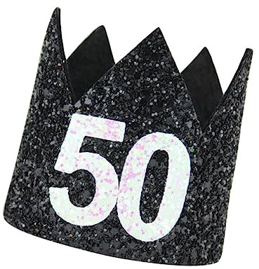 HEALSOPTHY Cappellino Da Compleanno Glitterato Per Adulti Con Design Accessorio Festivo Per Festa Di Compleanno Anni Decorazioni e Props Per Eventi Speciali