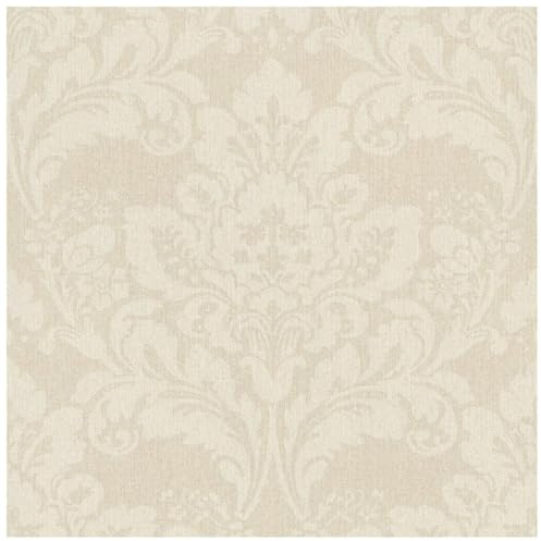 YöL Floral Damask Pattern - Neutral Cream - Feature Wall Statement - Living Room Dining Room Lounge - 10.05m x 53cm Roll - Contemporary Versatile Sophisticated - Washable Paste The Wall Wallpaper