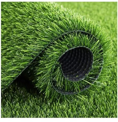 Rotolo di erba artificiale realistica, 1 x 10 m, 20 mm di spessore, tappetino per patio, giardino, balcone, scuola, prato, tappeto erboso sintetico durevole (1 x 8 m)