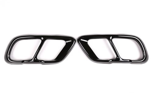 Auspuff Endrohr Schalldämpfer Trim Geeignet für B@M@W X5 G05 X7 G07 2019-2024,Auto Quad Endrohr Rahmen Endrohrverkleidungs,2-teiliger Edelstahl Auspuffblende Blenden
