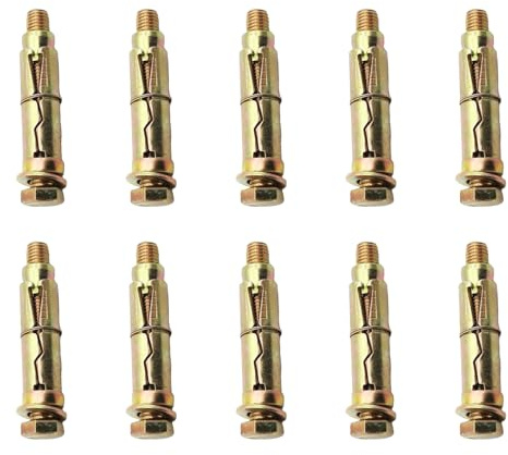 DOUDINGMAO 10 pernos de expansión M/8/10/12/6 totalmente roscados anclajes de hormigón para construcción, automoción y maquinaria práctica