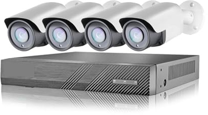 Kit Di Sistemi Telecamere IP POE Da 5 MP 25 Fps 2 4 6 Sorveglianza NVR Sicurezza CCTV 8 Canali IMAX335 H.265(None,8ch NVR and 4 Camera)