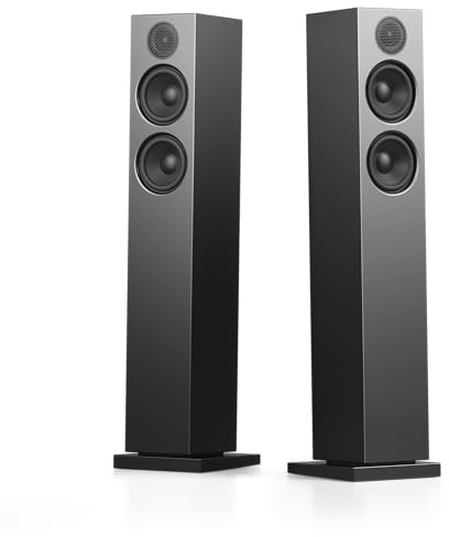 Audio Pro Altavoces estéreo activos multiroom A38 W, 2 × 75 W clase D, HDMI ARC, óptico y RCA, AirPlay 2, Google Cast, 832 × 190 × 210 mm (par) (negro)