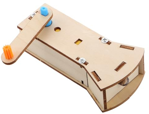 Homoyoyo Lampe Torche d'urgence à Manivelle en Bois Modèle Éducatif de Production d'Énergie pour Garçon et Filles et Adultes Lampe de Poche Portable pour Activités en Plein Air et Camping
