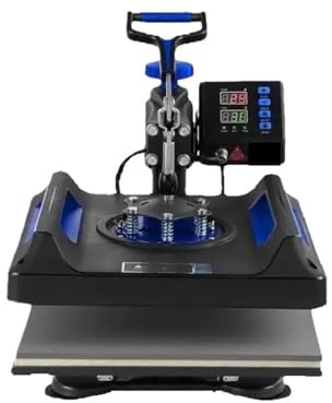 KOROBIE Presse à Chaud for gobelets de 887 ML (30 oz), Presse Transfert Thermique, numérique pivotante 360° for t-Shirts et revêtements pour Usage Industriel(15x15in B Blue)