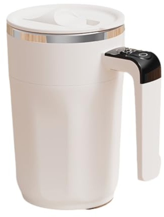 MOLERRI 400ml Tasse de Mélange Intelligente avec Affichage de la Température LED, Tasse à Café en Acier Inoxydable 316 avec Agitation Magnétique, Tasse à Mélanger Portable, Tasse à Café à Remuage Auto
