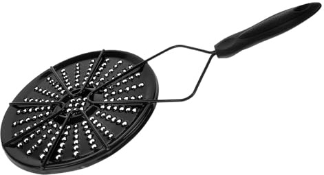 UPKOCH Diffuseur de Chaleur Transfert Thermique Poignée Résistante la Chaleur en Émail Noir pour Plaque à Induction Cuisine Maison