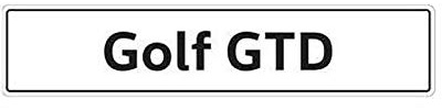 Volkswagen 5K0071801G Kennzeichenschild Nummernschild Kennzeichen Typenschild, mit Golf GTD Schriftzug