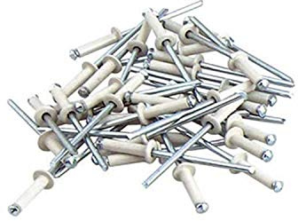 RIVET PLAQUE IMMAT. BLANC 4X16 (X100)