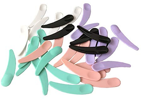 JIHUOO 100 Pieces Mini Plastic Cosmetic Spatula Makeup Scoop Facial Cream Spoon Mask Mixing Spatula